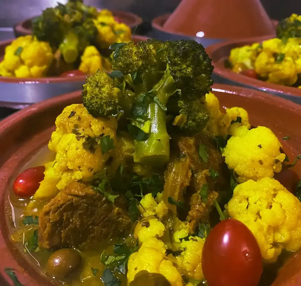 Un plat servi à la table du Riad Houdou.